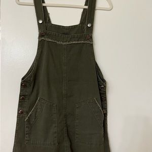 Olive Green Overall Dress - Forever 21